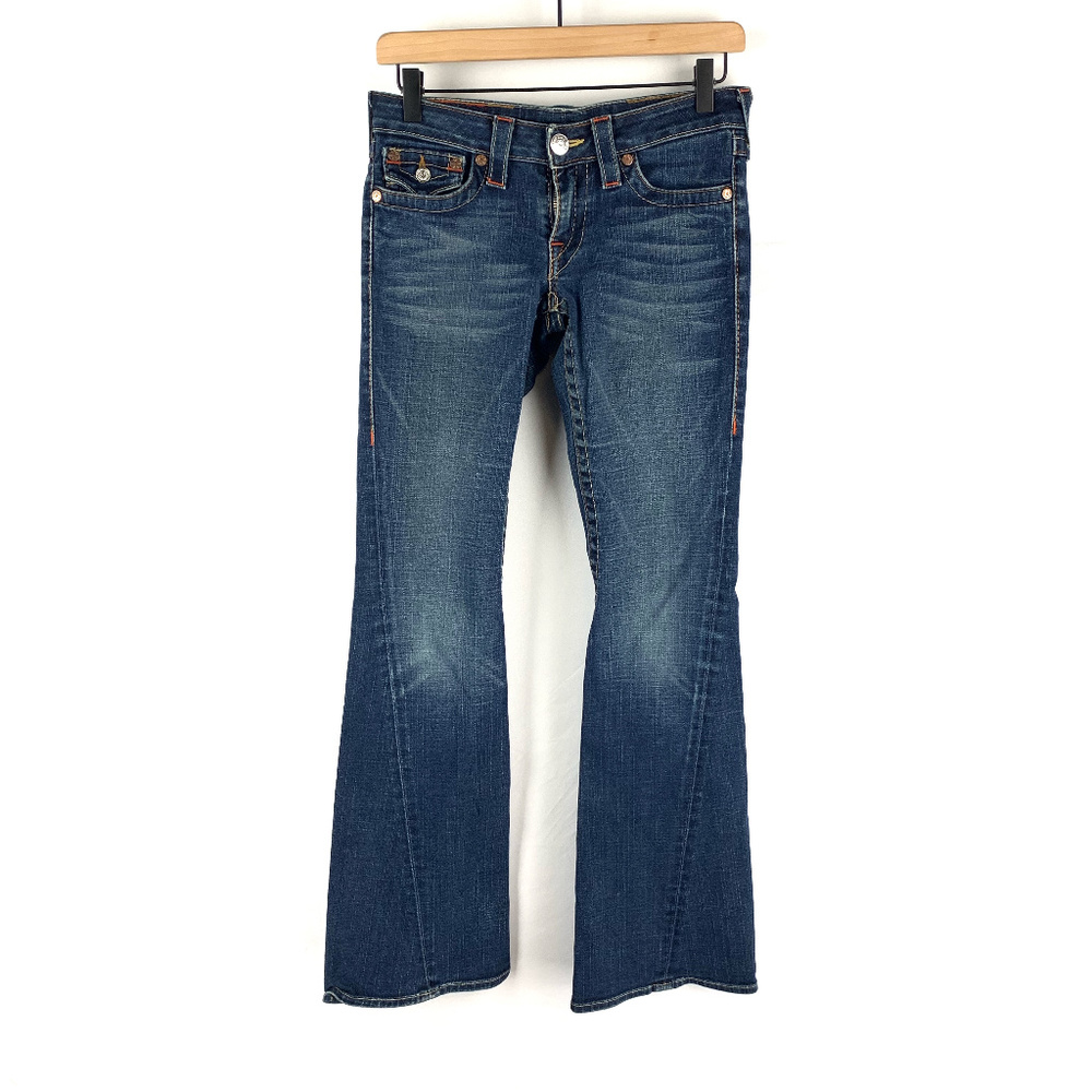 True Religion Joey Flap Pocket Flare Jeans Sz 28